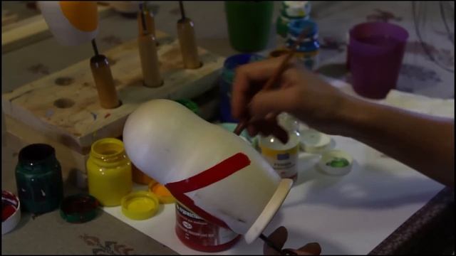 Мастер-класс роспись Матрешки. Часть 1