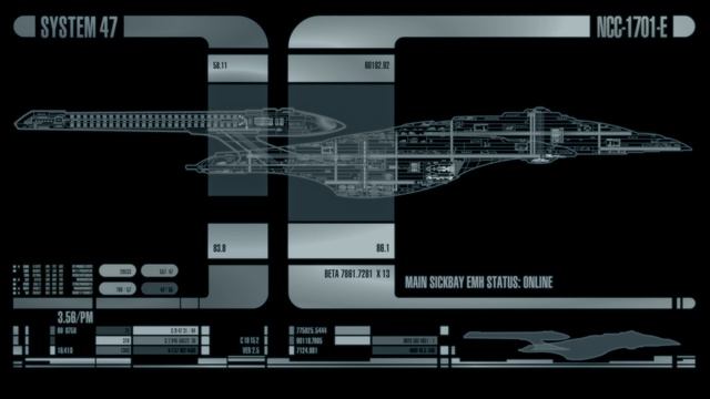 Stylized System47 Enterprise-E Schematics Animation Loop (17min in 4K) смотреть онлайн