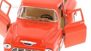 1955 Chevy 3100 Stepside Tow Truck, Orange - Kinsmart 5378D - 1/32 Scale Diecast Car