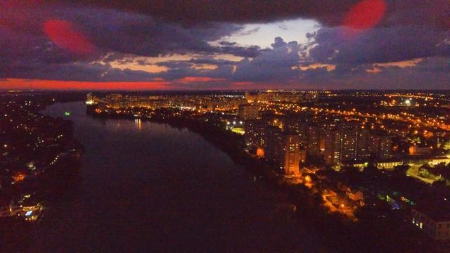 Краснодар, Тургеневский Мост. Рассвет и Вечерняя Гроза.