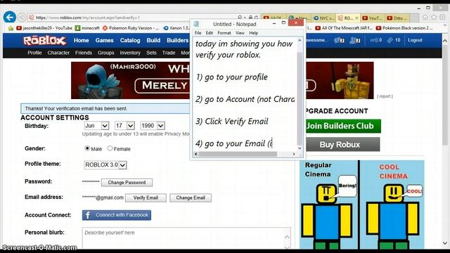 how to verify your roblox смотреть онлайн