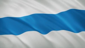 White-blue-white Waving Flag  |  Бело-сине-белый развевающийся флаг  [4K]