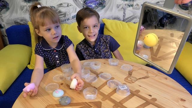 Сквиши прилипалы. Кидаем в зеркало и растягиваем! смотреть онлайн