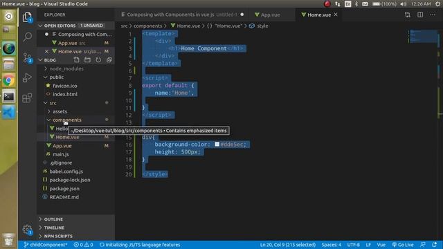 Vue js tutorial in hindi #8 composing with component