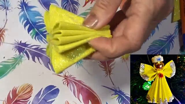 Как сделать ангела из фоамирана новогодняя игрушка-поделка how to make a Christmas tree toy
