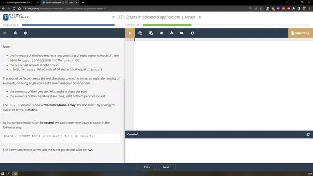 Python 1 Modul 3.7: Array multidimensi смотреть онлайн