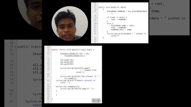 Implementing Stack Using Linked List || Code Explanation || Java Programming смотреть онлайн