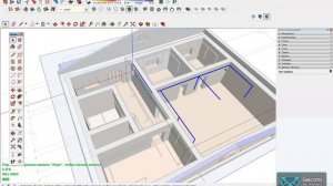 SketchUp - ПРОЕКТ 2 - Дом (создаем и делаем расчет электропроводки)