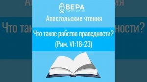 Апостольские чтения. Что такое праведности? Комментирует епископ Феоктист