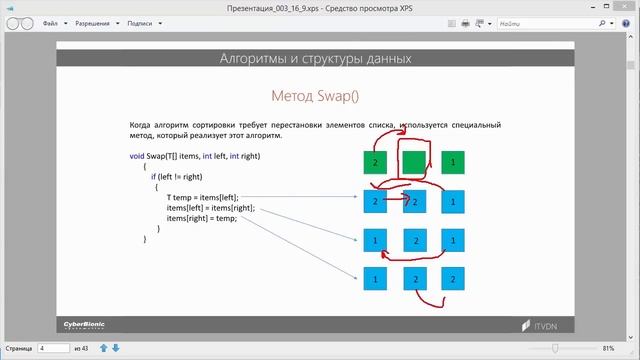 Видео курс Алгоритмы и структуры данных. Урок 3. Алгоритмы сортировки.