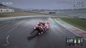 MotoGP 20 - Rain - Marc Marquez at Autódromo internacional del mugello PC Gameplay HD