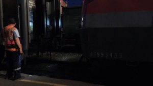 ЭП1М-721 с поездом Ижевск-Адлер+манёвры и сцепка