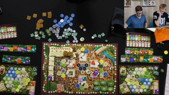 Теперь бордовый! Настольная игра Замки Бургундии. Играем вдвоём. смотреть онлайн