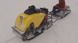 Новогодние покатушки на мотобуксировщиках Рыбак