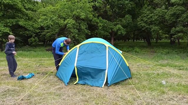 Обзор на палатку BesrWay Pavillo 4-х местная смотреть онлайн