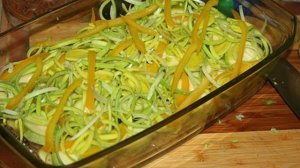 Кабачки с картошкой в духовке