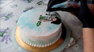Торт на 23 февраля. Идея украшения торта.