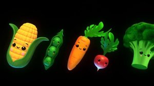 Hey Bear Sensory - Funky Veggies! - Fun Dance Animation with Music- Baby Sensory