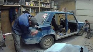 БЮДЖЕТНАЯ ПОКРАСКА АВТО ВАЗ 2106.Покрасили за 4 дня.