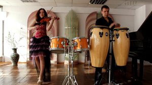 Живая музыка.Дуэт V-ZA-V Скрипка и ударные