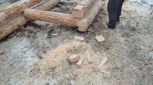 Псковские бани - гарантия качества. Сруб из окорёного бревна.