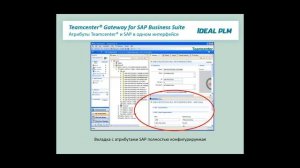 IDEAL PLM Интеграция PLM системы Teamcenter и ERP системы SAP с использованием Т4S