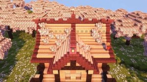 Minecraft - How to Build a Cherry Blossom Survival House (1.20)