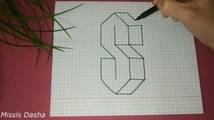 **Checkered Pattern - Letter S.**Рисунок в клетку - буква S.**