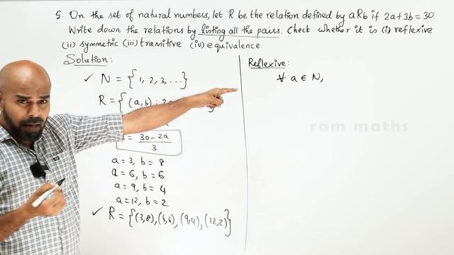 11th | EX. 1.2 | Q.No.5 | SETS, RELATIONS AND FUNCTIONS | CHAPTER 1 | STATE BOARD | RAM MATHS