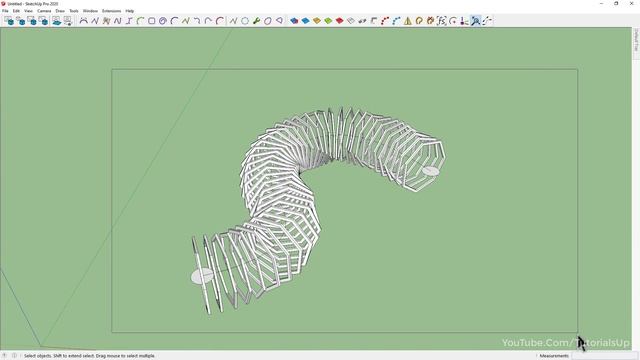 Scale And Rotate Component Along Path in SketchUp смотреть онлайн