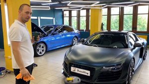 Как работает керамика на пленке | AUDI R8 V10 | Gliss pro Graphene
