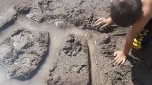 Станция Коксу. Дети купаются под мостом