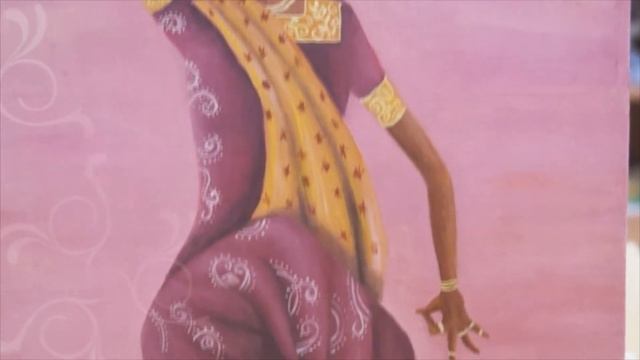 Танец/ Индийские мотивы/ Поэтапно рисуем маслом/ Oil painting смотреть онлайн