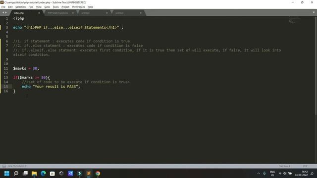 How to use PHP conditional statements if else and elseif in Hindi