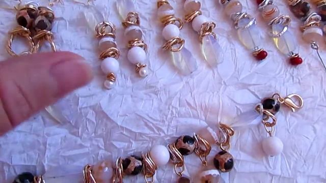 Модные серьги, длинные с натуральных камней. Большой обзор