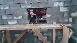 Подняли стены для будущей бани из керамзитоблоков за 2 дня