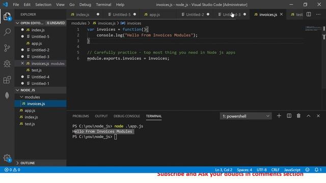 Node JS Tutorial For Beginners #9 - Create Custom Modules