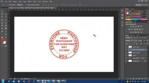 Làm con dấu chứng nhận vui bằng photoshop cs6.