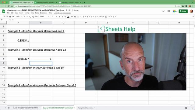 Generating Random Numbers in Google Sheets