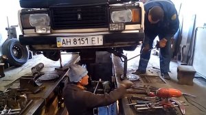 Установка передней пружины на ваз без съемника.