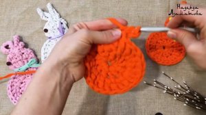 Пасхальные зайчики из трикотажной пряжи. Пасхальный кролик | Easter Bunny