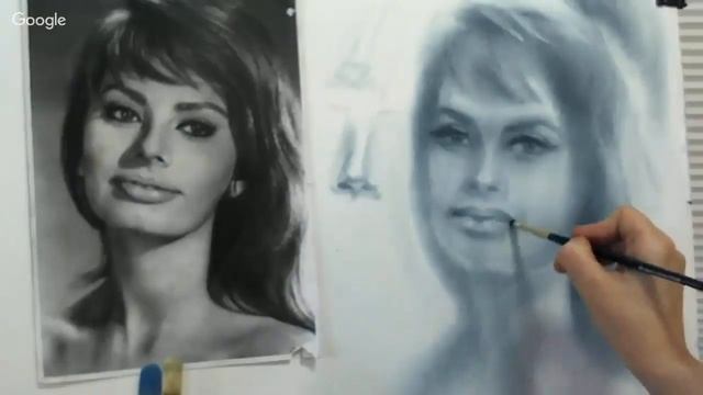 Как нарисовать ДЕВУШКУ! СУХАЯ КИСТЬ! Как Научиться РИСОВАТЬ