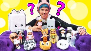 Маша Капуки приглашает куклы на Хэллоуин! Открываем сюрпризы для детей - видео про игры в одевалки
