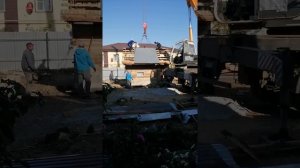 Перенос бани  краном на новое место №9