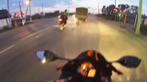 Ночью на мотоцикле с друзьями - безбашенная езда по городу