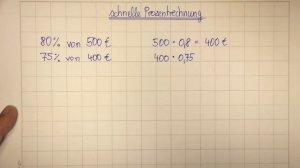 "schnelle" Prozentrechnung - einfach erklärt *Trick* | Mathematik | Lehrerschmidt