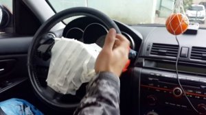 Как Покрасить  кожаный  руль на мазда 3