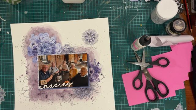 Scrapbooking Process Video #40 - Using Uniquely Creative Moody Blues For Embellish It