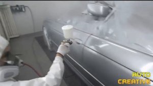 Покраска серебром BMW,  Iwata Pininfarina ws400