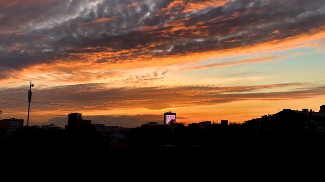 Вечерняя Москва. Закат. Таймлапс облака. Москва Сити. Cloud timelapse.Evening Moscow. Sunset.